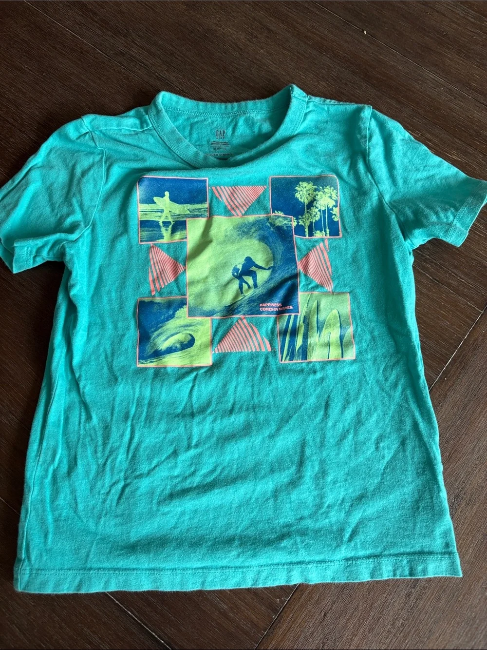 GAP Teal Surf Patch Graphic Tee